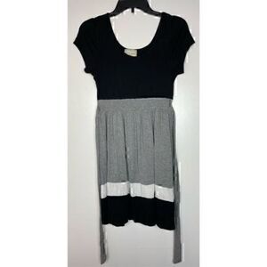 Black, White & Gray Sun Dress by Pink Rose Size Petite Medium